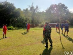 Pengamanan Pertandingan Voli dan Takraw oleh Babinsa Koramil 1311-04/Lembo dalam Rangka HUT Persekutuan Bapak ke-57 Kabupaten Morowali Utara