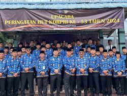HUT Korpri Ke – 53, Lapas Labuhan Ruku Kanwil Kemenkumham Sumut Laksanakan Upacara