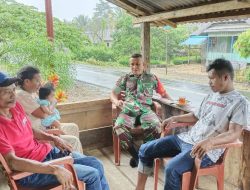 Babinsa Koramil 1311-06/Bungku Utara Laksanakan Anjangsana, Himbau Masyarakat Jaga Kondusifitas Pasca Pilkada