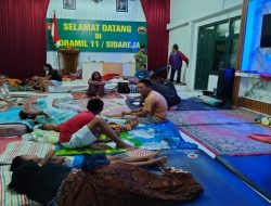Banjir Akibat Luapan Sungai Cikalong, Puluhan Warga di Cilacap Mengungsi di Koramil