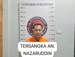 Mantaf Kasat Narkoba Polres Batu Bara Amankan Tersangka Pengedar Shabu Nazaruddin Warga Bandar Sono.