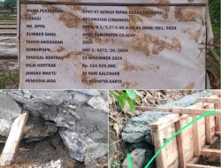 Pekerjaan RPJIT  Desa Cimanggu Yang dikerjakan Oleh CV.MA diduga Selain Asal Jadi Juga sudah melewati Batas waktu Kontrak