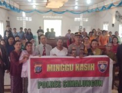 Polres Simalungun Gelar Minggu Kasih, Bagikan Sembako dan Himbau Keamana