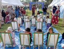 Semarak Bazar Ramadhan DPD AMPI Batu Bara, Puluhan Anak-Anak Ikuti Lomba Mewarnai