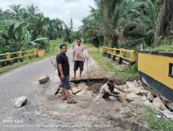 Jalan Provinsi Amblas, Sarmahandi Saragi Ajak Masyarakat Berswadaya.