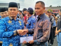 ASN di Lingkungan Pemkab Simalungun Melaksanakan Upacara HKN, 28 Anggota KORPRI Purna Tugas Mendapat Tali Asih.