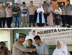 Polresta Cilacap Gelar Bakti Sosial dan Berbagi Takjil untuk Kaum Dhuafa dan Difabel*