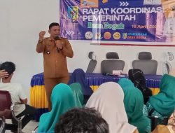 Kepala desa Bogak Fazzary Akbar SE gelar rapat koordinasi perintahan desa 2025