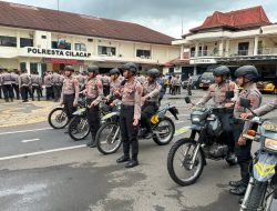 Latihan Pengendalian Massa dan Pleton Power On Hand, 244 Personel dilatih di Polresta Cilacap*