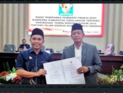DPRD Simalungun Terima dan Setujui Ranperda Perubahan Perda Tentang Pajak dan Retribusi Daerah, Wakil Bupati Sampaikan Apresiasi.