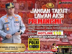 Kapolres Simalungun Ajak Masyarakat Manfaatkan Call Center 110, Laporkan Tindak Kriminal, Jangan Takut Lawan Aksi Premanisme