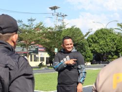 Giat program Presisi Polri Melaksanakan Olah Raga Bersama masyarakat  Sehat  Bersama Kapolres Batu Bara.