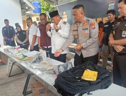 Satres Narkoba Polres Batu Bara Musnah Kan Barang Haram Jenis Shabu di Hadiri Bupati dan Wakil Bupati Batu Bara.