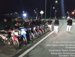 Pencegahan Aksi Balap Liar di Jalan Medan oleh Tim Laser Polres Simalungun.