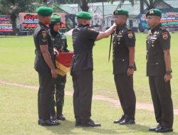 Kapolres Simalungun Hadiri Upacara Sertijab Komandan Yonif 122/Tombak Sakti, Wujud Sinergitas TNI-Polri
