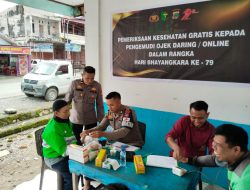 Peringati Hari Bhayangkara ke-79, Polres Morowali Gelar Pemeriksaan Kesehatan Gratis untuk Pengemudi Ojek