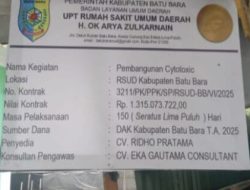 Ngeri Proyek Miliaran di RSUD di Duga Menuai Hasil Pajak Masyarakat Batu Bara.