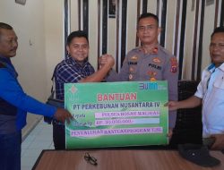 Polsek Bosar Maligas Terima Bantuan Program TJSL Dari PT Perkebunan Nusantara IV