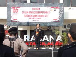 Upacara HUT ke-80 RI di Polresta Cilacap, Momentum Perkuat Semangat Nasionalisme*