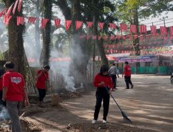 Laksanakan Bakti Sosial,Mahasiswa KKN FH UNA Giat Gotong Royong di Desa Sei Jawa-Jawi Kab.Asahan