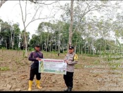 Polsek Bosar Maligas Intensifkan Pengawasan Ketahanan Pangan, Cek Lahan Jagung Program Pemerintah Seluas 1 Hektare