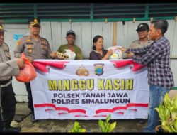 Polsek Tanah Jawa Polres Simalungun Tunjukkan Kepedulian Sosial Melalui Program Minggu Kasih untuk Warga Kurang Mampu