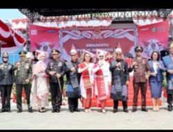 HUT RI Ke 80, Pemkab Simalungun Gelar Upacara Pengibaran Bendera Dirangkai Dengan Bakti Sosial Kepada Veteran.