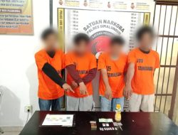 Empat Orang Tersangka Kasus Narkoba Jenis Shabu di Ciduk Sat Res Narkoba Polres Simalungun