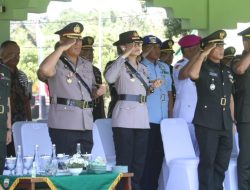 Sinergitas TNI-Polri Menguat, Kapolres Simalungun Hadiri Penutupan Dikmaba 595 Prajurit TNI-AD