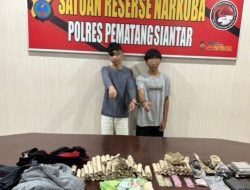 Dua Pemuda Ditangkap di Pematangsiantar, Polisi Amankan 1,06 Kg Ganja & 30 Butir Ekstasi
