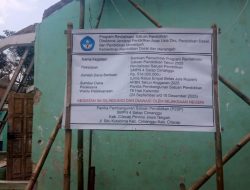 SMPN 4 Satap Kecamatan Cimanggu Diduga Merasa Kebal Hukum Setelah Pasang Papan Proyek Membawa Nama Intitusi Penegak Hukum