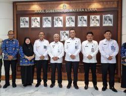 Kalapas Labuhan Ruku Dampingi Kakanwil Ditjenpas Sumut Audiensi dengan Wakil Gubernur Sumut.