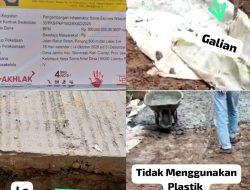 Pengembangan Infrastruktur Sosial Ekonomi Wilayah(PISEW) Jalan Rabat Beton Jambu Palugon Diduga Tidak Sesuai Dengan Bistek