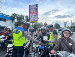 Polresta Cilacap Gelar Sosialisasi dan Penindakan Operasi Zebra Candi 2025 di Sejumlah Ruas Jalan*