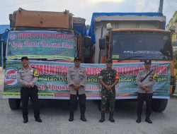 Polsek Bosar Maligas Dampingi Pelepasan Donasi Kemanusiaan untuk Korban Bencana Aceh Tamiang. 