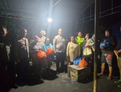 Kapolres Batu Bara Kunjungi Warga Yang Lagi Terdampak Banjir.di Desa Simpang Dolok 