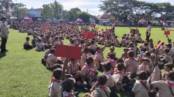 Ratusan Pramuka Cilik Antusias Ikuti Pesta Siaga Kwarran Cilacap Selatan