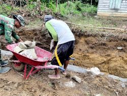 *Satgas TMMD ke-127 Kodim 0207/Simalungun dan Warga Bahapal Kebut Pengerjaan Drainase*