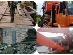 *Sinergi Pemkab Batu Bara dan Kodam I/BB Bangun Jembatan Bailey di Sei Buah Keras*