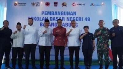 Inalum Komitmen Bangun Kembali SDN 49 Batang Kabung.Yang Hanyut di Terjang Bencana Yang Sebelum Nya Hancur Total 