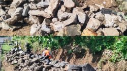 Ngeri S Diduga Mengakui Adanya Pengunaan Batu Bekas Pada Perawatan Jalan Nasional Lumbir