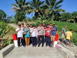 Kapolres Simalungun Tinjau Jembatan Merah Putih Presisi di Jorlang Hataran, Warga Pagar Batu Ungkapkan Rasa Syukur dan Terima Kasih