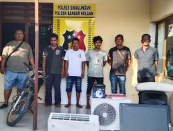 Bergerak Dini Hari, Unit Reskrim Polsek Bandar Huluan Ringkus Tiga Pelaku Curat dalam Semalaman — Seluruh Barang Bukti Berhasil Diamankan