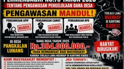 **Diduga Lemah Pengawasan, Dana Desa Pangkalan Lunang Rp384 Juta Disebut “Parkir” di Luar Rekening Desa Selama Lima Bulan**