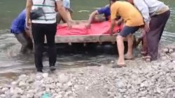 Diduga Seorang Pelajar Ditemukan Tewas Saat Berenang  di Sungai Cijalu