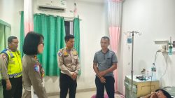 Sambut HUT Bhayangkara ke-80, Satlantas Polres Simalungun Anjangsana Jenguk Istri Anggota yang Sakit