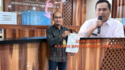 *Kasus Bocor Data, DPP KAMPUD Lapor PRESIDEN dan MENPANRB: Cabut WBK BPN Bandar Lampung*