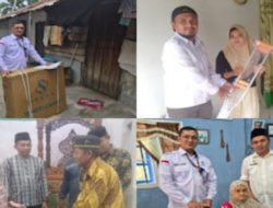 Dinsos Batu Bara Sera Kan Kursi Roda dan Tongkat,Kepada Warga T.Tiram dan Talawi