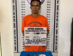 Polres Pematangsianțar Amankan Residivis Miliki Sabu 1,87 Gram di Jalan Raya 