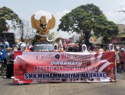 Semarak Kemerdekaan, SMK Muhammadiyah Majenang Meriahkan Karnaval HUT RI ke-81